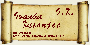 Ivanka Kusonjić vizit kartica